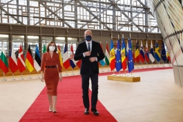 Майя Санду на встрече с Председателем Европейского совета Шарлем Мишелем: ««Мы - европейский народ, с европейским призванием и европейским будущим»