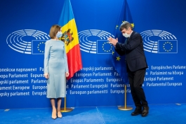 Президент Молдовы встретилась с Председателем Европейского парламента Давидом Сассоли