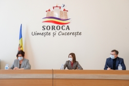 Președintele Republicii Moldova, Maia Sandu, a efectuat astăzi o vizită de lucru în raionul Soroca