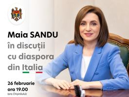 Președintele Maia Sandu a discutat cu diaspora din Italia