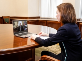 Președintele Maia Sandu a discutat cu omologul său sloven, Borut Pahor
