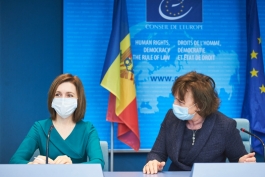 Президент Майя Санду и Генеральный секретарь Совета Европы Мария Пейчинович-Бурич приняли участие в запуске Плана действий Совета Европы для Республики Молдова на 2021–2024 годы