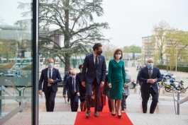 Președintele Maia Sandu s-a întâlnit, la Strasbourg, cu Președintele CEDO, Robert Spano