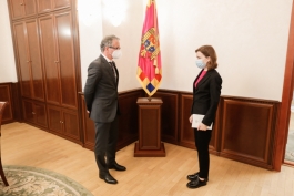 Президент Майя Санду провела встречу с главой Миссии ОБСЕ в Республике Молдова Клаусом Нойкирхом