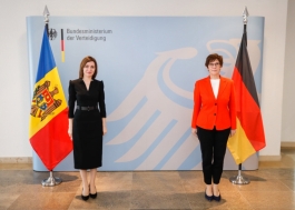 Președintele Maia Sandu s-a întâlnit cu ministrul german al Apărării, Annegret Kramp-Karrenbauer