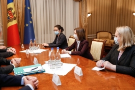 Президент Майя Санду встретилась с группой европарламентариев, находящихся с рабочим визитом в Кишинэу
