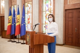 Президент Майя Санду вручила Флаг Республики Молдова молдавским спортсменам, которые примут участие в Олимпийских играх в Токио