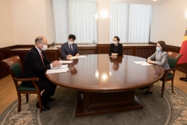 Președintele Maia Sandu s-a întâlnit cu Ambasadorul Japoniei în Republica Moldova, Yoshihiro Katayama