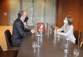 Президент Майя Санду провела встречу с федеральным министром по европейским и международным делам Австрии Александером Шалленбергом