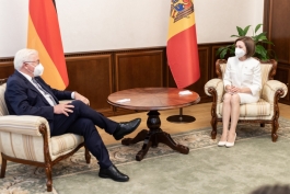 Президент Республики Молдова Майя Санду встретила в Кишинэу Президента Федеративной Республики Германия Франка-Вальтера Штайнмайера