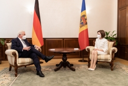 Președintele Republicii Moldova, Maia Sandu, l-a întâmpinat la Chișinău pe Președintele Republicii Federale Germania, Frank-Walter Steinmeier