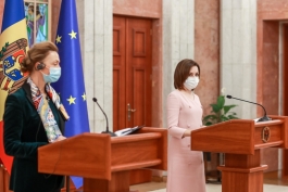 Declarațiile de presă ale doamnei Maia Sandu, Președintele Republicii Moldova, după întrevederea cu doamna Marija Pejčinović Burić, Secretarul General al Consiliului Europei