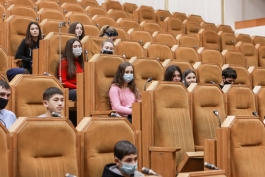 Un grup de elevi din raionul Hâncești a fost în vizită la Președinție