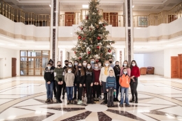 Un grup de elevi din raionul Hâncești a fost în vizită la Președinție