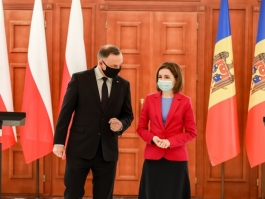 Declarația de presă a Președintei Maia Sandu după întrevederea cu Președintele Republicii Polone, Andrzej Duda