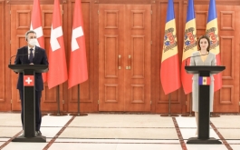 Президент Майя Санду обсудила с Президентом Швейцарской Конфедерации Иньяцио Кассисом ситуацию в регионе и двустороннее сотрудничество