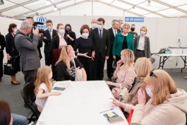 Președinta Maia Sandu împreună cu şefa statului slovac au discutat cu refugiaţii 
