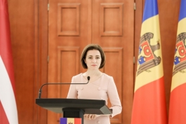 Președinta Maia Sandu își exprimă recunoștința pentru sprijinul plenar al Letoniei față de aspirațiile europene ale Republicii Moldova
