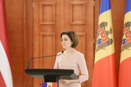 Președinta Maia Sandu își exprimă recunoștința pentru sprijinul plenar al Letoniei față de aspirațiile europene ale Republicii Moldova