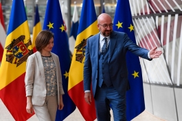 Президент Майя Санду побеседовала в Брюсселе с Председателем Европейского совета Шарлем Мишелем 