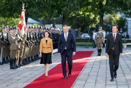 Президент Майя Санду в Варшаве: «Польша остается надежным партнером Молдовы, с которым мы и впредь хотим развивать хорошее сотрудничество»