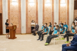 Президент Майя Санду приветствовала юношескую олимпийскую команду, которая представит Республику Молдова на Европейском юношеском Олимпийском фестивале