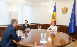 Президент Майя Санду побеседовала с Послом ЕС в Республике Молдова Янисом Мажейкисом