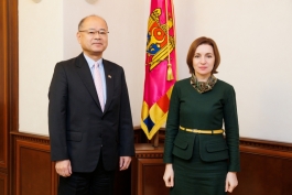 Глава государства встретилась с Послом Японии в Молдове Йошихиро Катаямой по случаю завершения его мандата в нашей стране