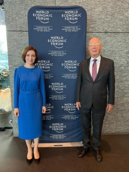 Președinta Maia Sandu s-a întâlnit cu Profesorul Klaus Schwab, președintele executiv al Forumului Economic Mondial