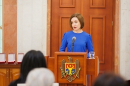 Președinta Maia Sandu: „Sunt convinsă că putem reuși prin oameni, iar laureații de azi sunt un bun exemplu în acest sens”