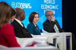 Reziliența Republicii Moldova în contextul războiului din Ucraina, discutată de șefa statului la Davos