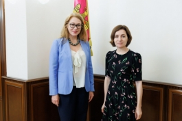 Глава государства встретилась с послом Эстонии в Молдове Ингрид Крессель Винчигуэрра по случаю завершения срока ее полномочий
