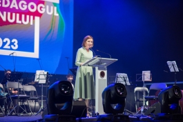Șefa statului a participat la Gala Laureaților Concursului republican „Pedagogul Anului”, ediția 2023