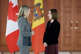Președinta Maia Sandu a avut o întrevedere cu ministra canadiană de Externe, Mélanie Joly