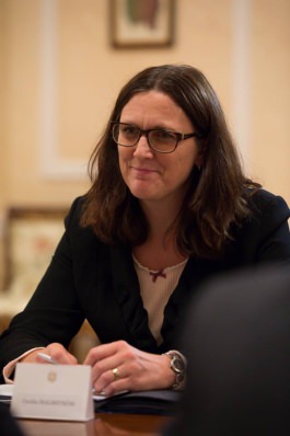 Președintele Timofti a avut o întrevedere cu Cecilia Malmstrom, Comisar European pentru Comerț