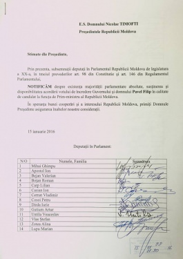 Declarație a președintelui Republicii Moldova, Nicolae Timofti